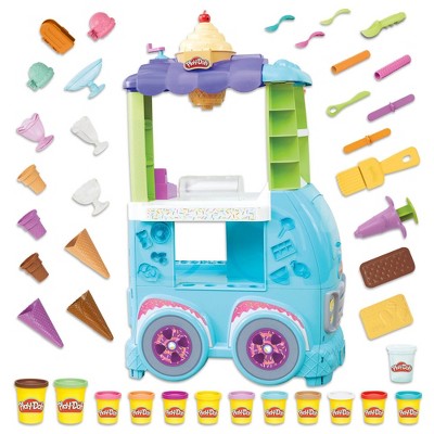 Kitchen Creations Ice Cream Party Playset Playdough Tool Set for Toddlers,  Kitchen Creations Ice Cream Maker Machine Playdough Kit With 12pc