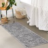 Vintage Floral Distressed Area Rug Machine Washable Rug Stain Resistant Easy Cleaning Indoor Carpet With Non-Slip Backing - 2 of 4