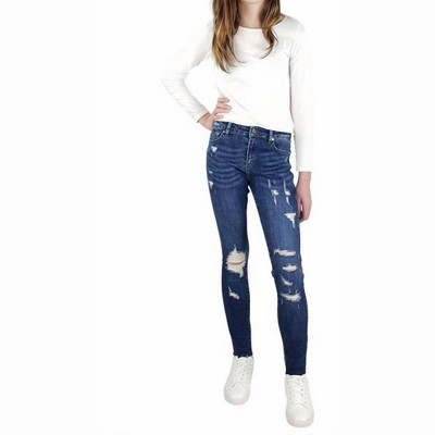 Girl Nina High Rise Distressed Jeans - tractr