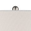 360 Lighting Patrick Modern Coastal Table Lamps Set of 26 1/4" High Gray White Wash Ceramic Drum Fabric Shade for Bedroom Living Room Nightstand Home - 3 of 4
