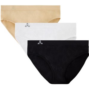 Balanced Tech Women's Seamless Bikini 3 Pack - Black/Grey Assorted - X-Large - 1 of 4