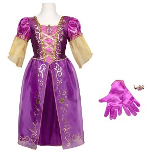 Disney Princess Rapunzel Majestic Dress with Bracelet and Gloves - 1 of 4
