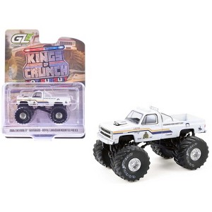 1986 Chevrolet Silverado Monster Truck Royal Canadian Mounted Police White w/Stripes 1/64 Scale Diecast Model Cars by Greenlight - 1 of 4