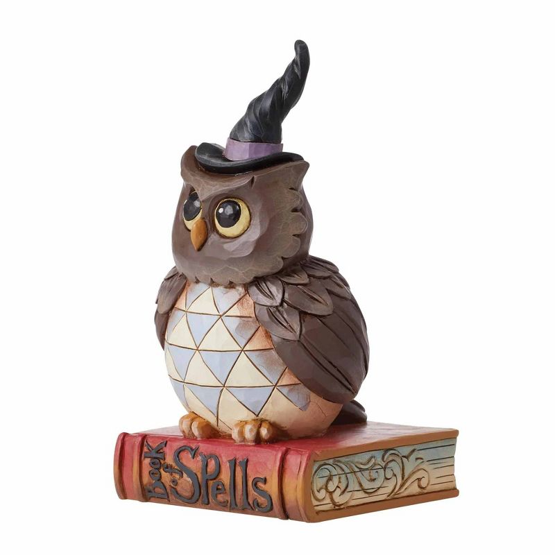 Jim Shore 5.5 Inch Halloween Hoot Owl Witch Hat Spell Book Bird Figurines, 2 of 4