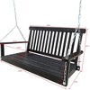 RUVALINO Playground Swings for Outdoor Swing Set, Children Outdoor Playset Place, Suitable for Garden, Courtyard, Black,46.46”*25.16”*24.21" - 2 of 4