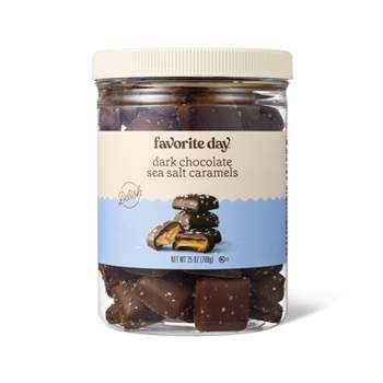 Dark Chocolate Sea Salt Caramels Candy - 25oz - Favorite Day™