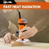 SILVEL Wood Router, 800W Wood Routers for Woodworking, 6.5Amp 1.25HP Hand Tool, 30000R/MIN Compact Edge Trimmer with 15 1/4" Router Bit Set, Orange - 2 of 4