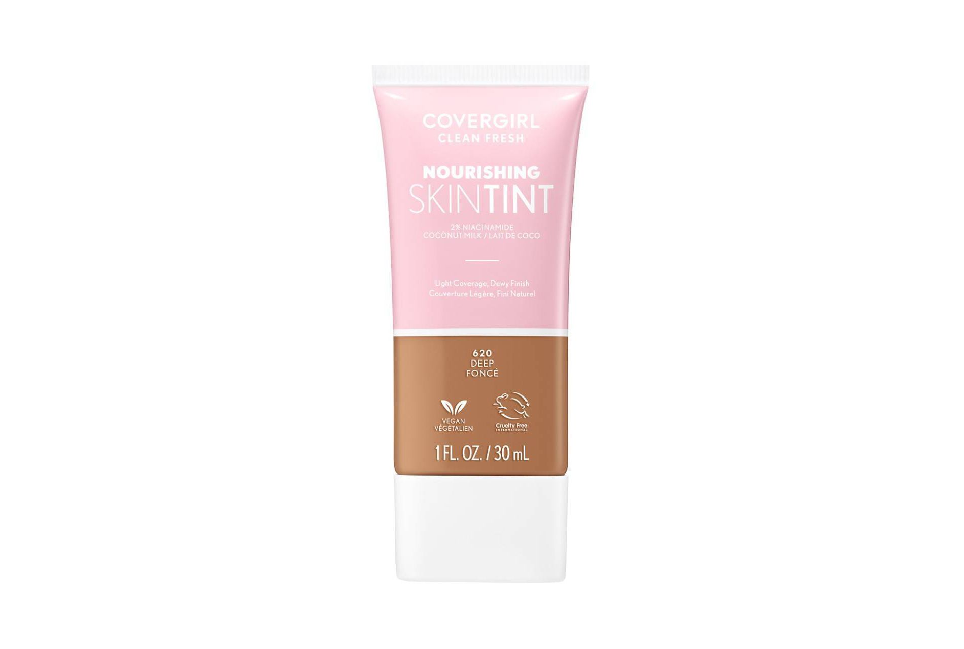 COVERGIRL Clean Fresh Skin Milk Foundation Dewy Finish - 620 Deep - 1 fl oz: Skin Tone Improvement, Face Application, Neutral Undertone, Cream Form