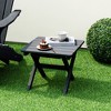 Tangkula 2 Pieces Folding Adirondack Side Table Poolside Garden Patio Black - 2 of 4