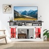 Tangkula TV Stand w/LED Lights & Remote Control Storage Cabinets & Adjustable Shelves - 2 of 4
