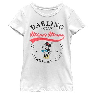 Girl's Disney Minnie Mouse Darling Yoo Hoo T-Shirt - 1 of 4