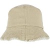 David & Young Women's Distressed Bucket Hat with Frayed Edges - 4 of 4
