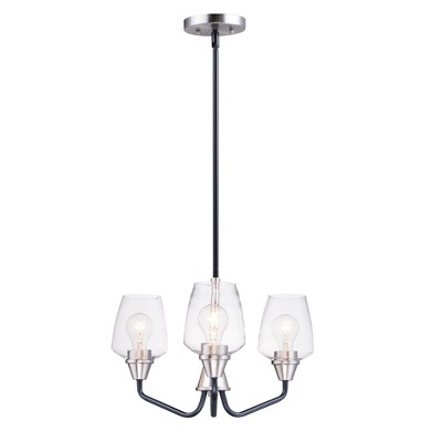 Maxim Lighting Goblet 3 - Light Chandelier in  Black/Satin Nickel
