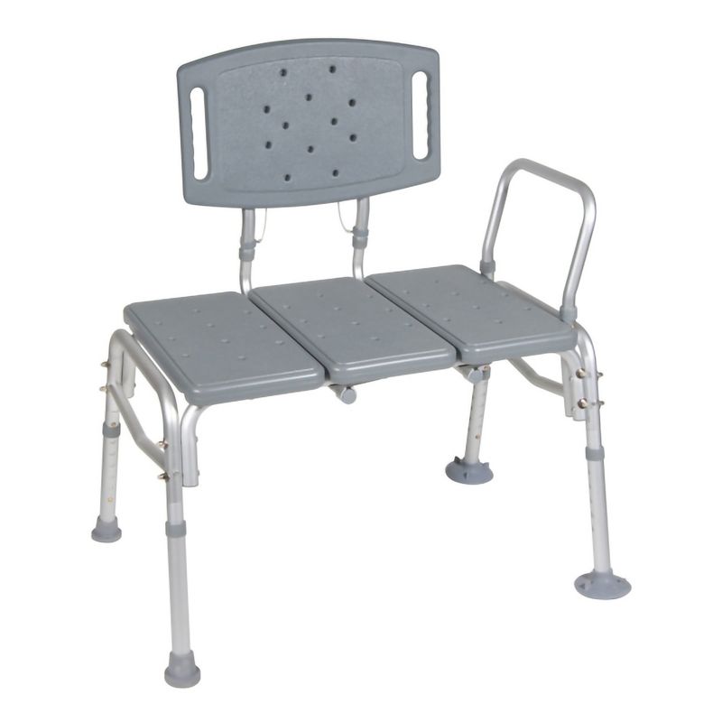 McKesson Knocked Down Bariatric Bath Transfer Bench Adjustable Height up to 500 lbs, 1 of 2