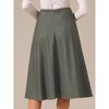 INSPIRE CHIC Women's Flowy Vintage Striped High Waist A-Line Midi Skirt - 4 of 4