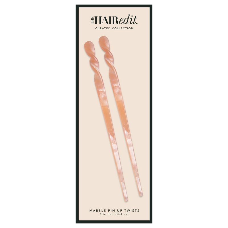 The Hair Edit Marble Pin Up Twists Hair Sticks - 2ct, 3 of 10