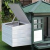 Resenkos Rabbit Hutch, Duck Cage Hutch,Chicken Coop,77" Wooden Chicken Coop Hen House with Nesting Box, Enclosed Run and Removable Tray, Green White - 4 of 4