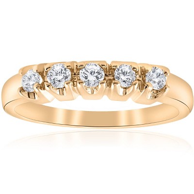 Pompeii3 1/2ct Round Diamond Wedding Anniversary 14K Gold Ring