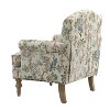 Set of 2 Yahweh Wooden Upholstered Armchair with Panel Arms and Camelback for Bedroom  | ARTFUL LIVING DESIGN - 4 of 4