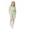 Little Girls One Piece Ruffle Cold One Shoulder Sleeveless Elastic Waist with Bow Strap Jumpsuit Rompers - 3 of 4