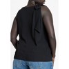 ELOQUII Women's Plus Size Shoulder Tie Boat Neck Top - 3 of 4