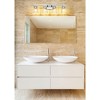 Lauren 4-Light Bathroom Vanity Wall Light - Modern Zen Design, Dimmable, Damp Rated - 4 of 4