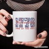 Retro America 1776 Floral Mug, Land of the Free Patriotic Gift| OrnamentallyYou - 3 of 4