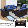 Outdoor Patio Furniture Set, PE Wicker Sectional Sofa Set with Cushions and Coffee Table, All-Weather Patio Conversation Set - 4 of 4