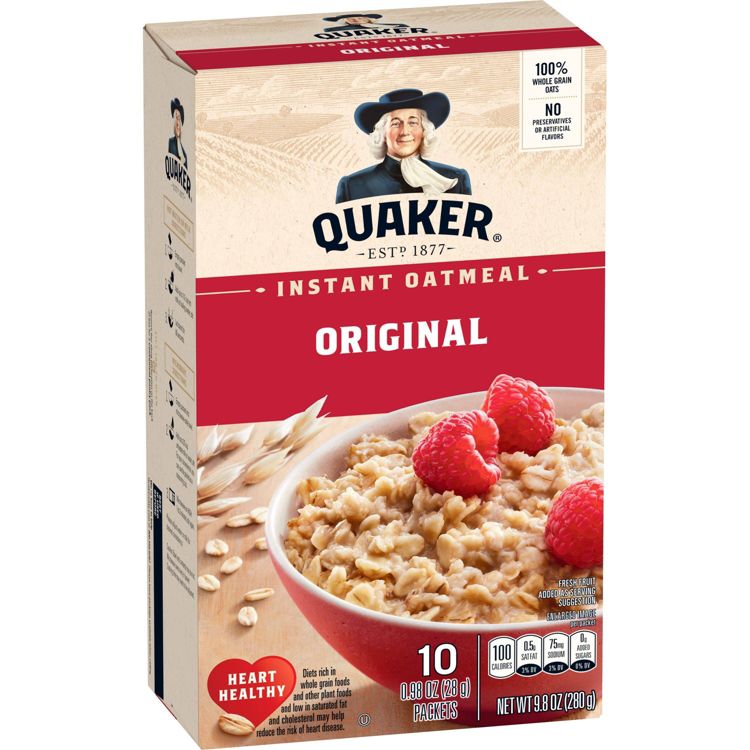 Quaker Instant Oatmeal Original - 10ct/9.8oz, 1 of 8