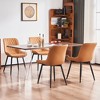 YOUNIKE Modern Kitchen & Dining Room Chairs Set of 2 Leather Upholstered Chair for Dining Table Side Vanity Chair 19.29"Wx24.02"Dx31.89"H - 2 of 4