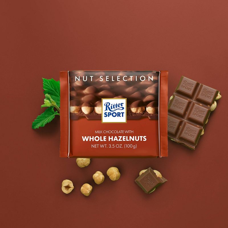 Ritter Sport Milk Chocolate with Whole Hazelnuts Candy Bar - 3.5oz, 5 of 6