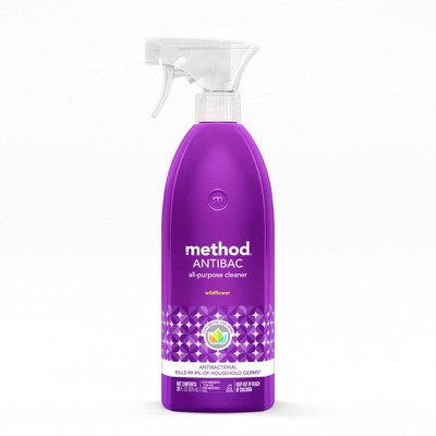 Method Cleaning Products Antibacterial Cleaner Wildflower Spray Bottle 28 fl oz