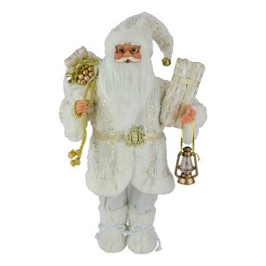 Northlight Standing Santa with Lantern and Presents Christmas Figure - 12" - 1 of 4