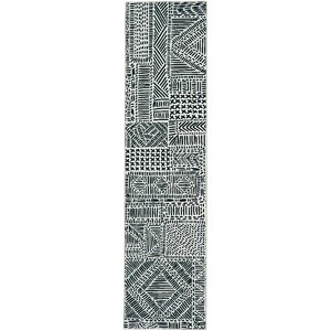 HomeStock Washable Cayden Ivory/Black 2x8, Transitional, Machine Woven with Printed Designs - 1 of 4