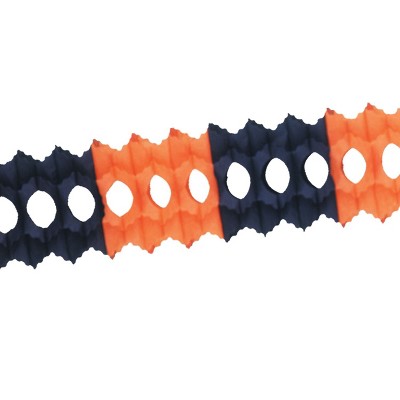 Beistle 5 1/2" x 12' Arcade Garland Orange/Black 3/Pack 55036-OB