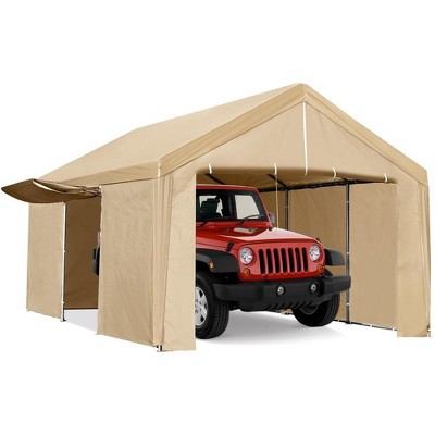 Carport 10×20 FT Heavy Duty Car Canopy Storage Shed, 180g PE Waterproof Canopy Garage Party Tent