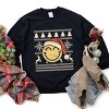 S.W.Smiley Ugly Christmas Sweater Distressed - Women's Graphic Sweatshirt - 2 of 4