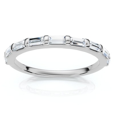 Pompeii3 1/2Ct Baguette Diamond Anniversary Stackable Band 14k Gold or Platinum Lab Created