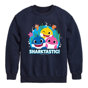 Boys' - Baby Shark - Sharktastic Graphic Long Sleeve Fleece Sweatshirt - 1 of 4