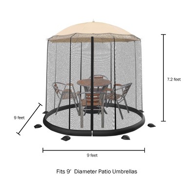 Patio Umbrella Mesh Bug Net Enclosure - Thumbnail 2
