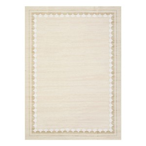 Machine Washable Area Rug for Living Room Bedroom, Modern Bordered Home Decor Carpet for Dining Room Office - 1 of 4