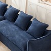 106.3'' Chenille Compression L-Shaped Modular Sectional Sofa with High-Density Sponge and 4 Accent Pillows - 3 of 4