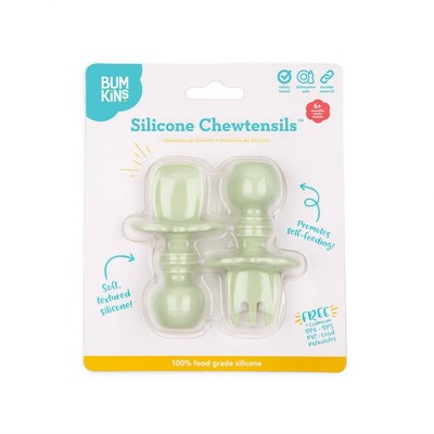 Bumkins Silicone Chewtensils Sage