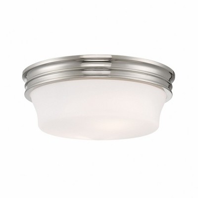 Norwell Lighting Galen 3 - Light Flush Mount in  Polished Nickel