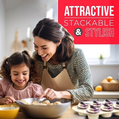 6-Piece White Stone Coating Carbon Steel Bakeware Set