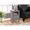 FONTOI Rectangle End Table, with Storage Space, Side Table, Nightstands for Living Room Bedroom, Gray, 17.25"*24.25"*14" - 2 of 4