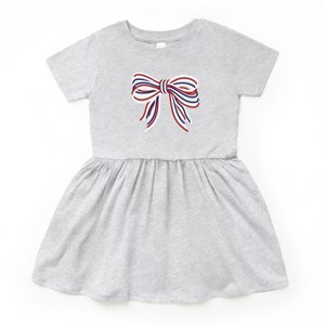 The Juniper Shop Patriotic Layered Bow Toddler Dress - 1 of 4