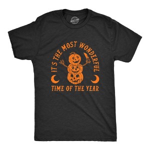Mens Its The Most Wonderful Time Of The Year T Shirt Funny Halloween Creepy Season Lovers Tee For Guys - Crazy Dog Men's T Shirt - 1 of 4