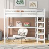 NicBex Twin Size Bunk Bed with Desk Pinewood Rack Multifunctional Bed Frame with Storage Shelves, Guardrails and Ladder, No Spring Box Required - 2 of 4