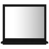 vidaXL Black Bathroom Vanity Mirror with Shelf - Engineered Wood & Acrylic, Contemporary Wall-Mounted 15.7"x4.1"x14.6" Unit - 4 of 4